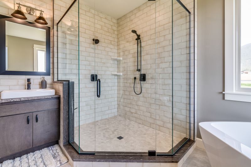 Walk-In Shower with Modern Tiles